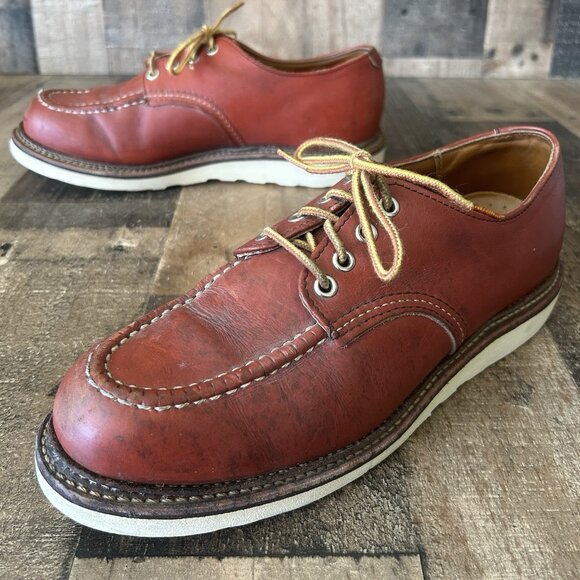 Red Wing 8103 Oro Russet Moc Toe Leather Work Boots Mens 9 D - Picture 2 of 12